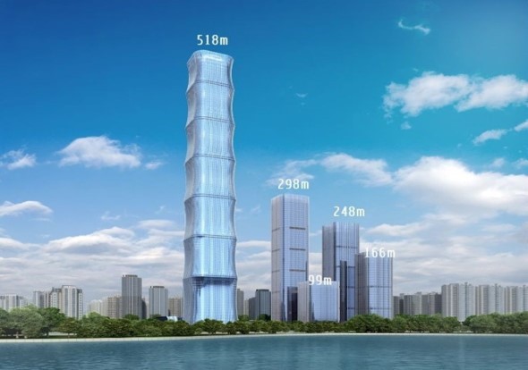 合肥恒大中心（建筑高度518m）