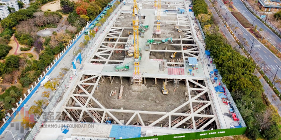 上海強勁位于上海臨港某基坑支護項目鋼支撐工程開工