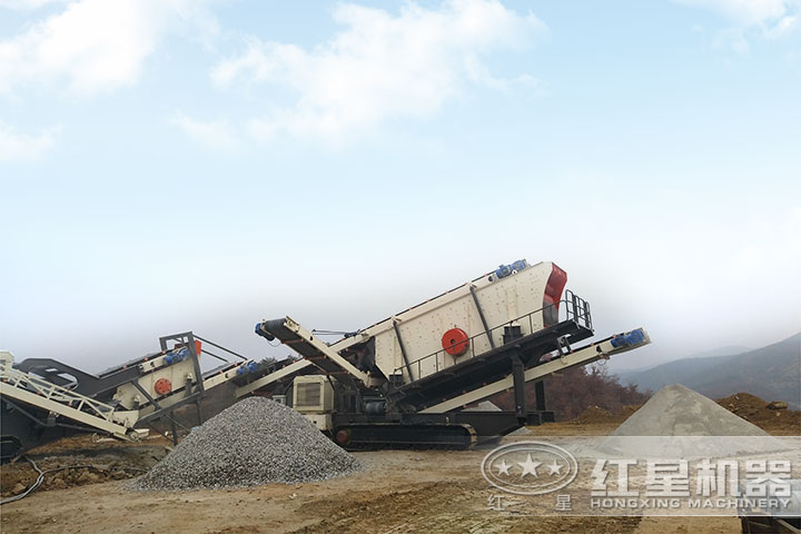車載流動石子、粉碎機生產(chǎn)現(xiàn)場